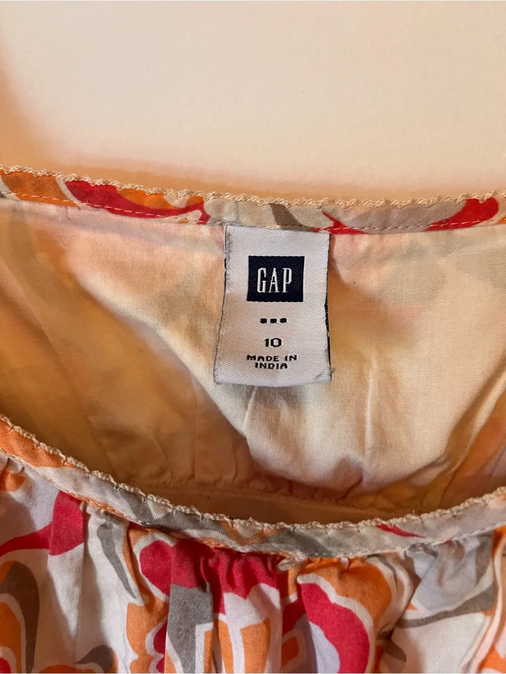 GAP Floral Spaghetti-Strap Sundress - Pink, Orange, Cream
